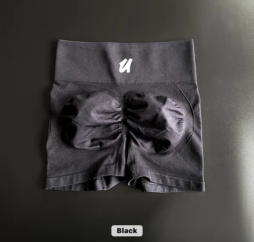 Women Elastic Gym Sports Shorts image 1