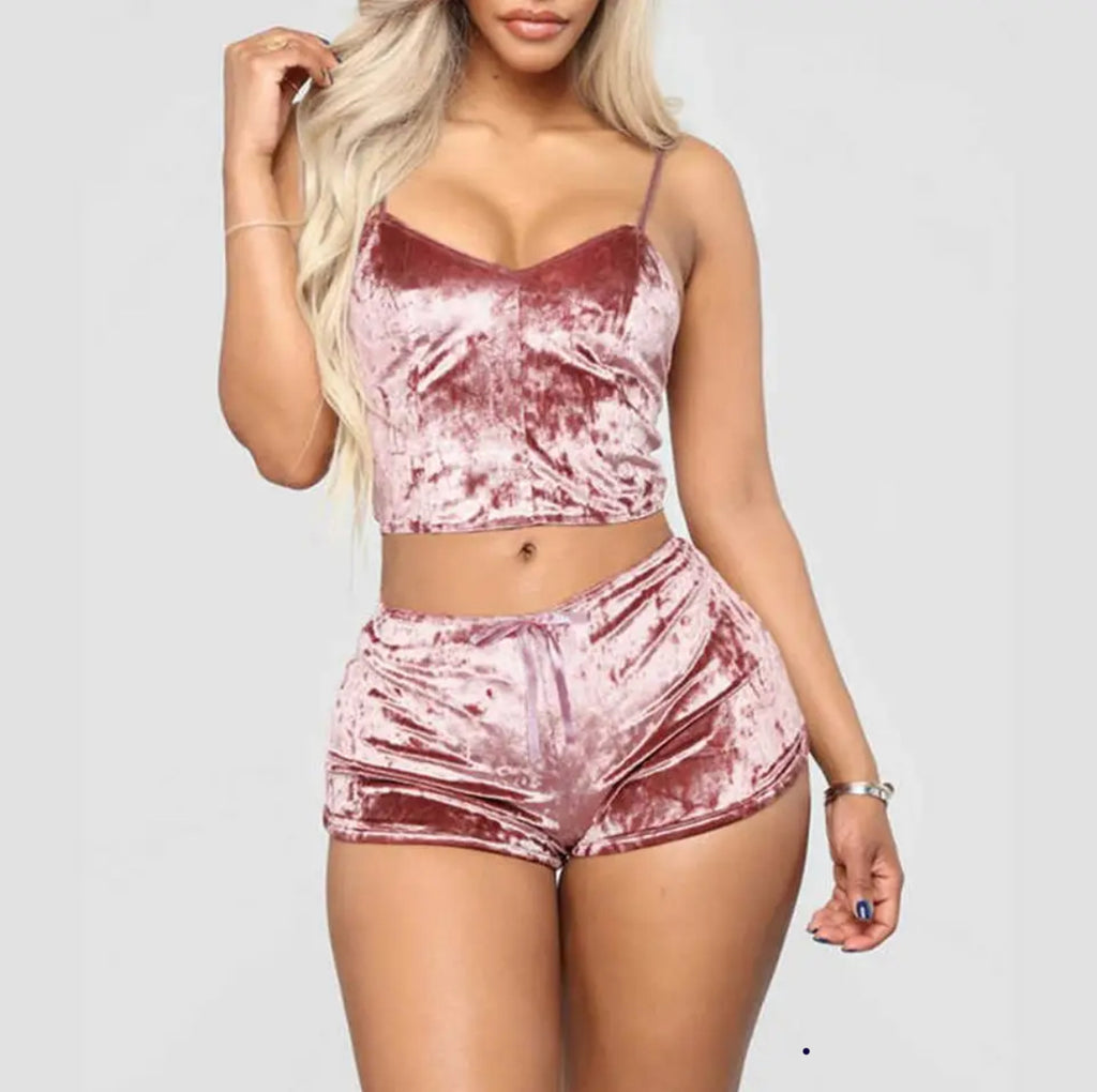 Velour Shorts Set 2pc image 3