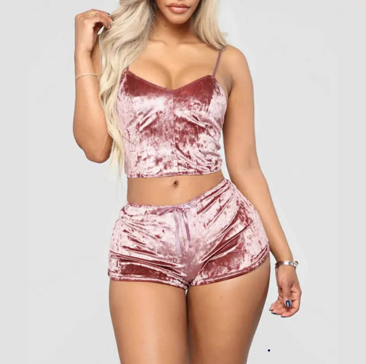 Velour Shorts Set 2pc image 3
