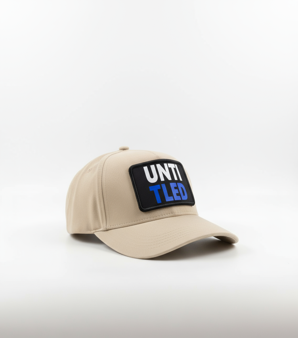 Beige Patch 5 Panel Cap image 2