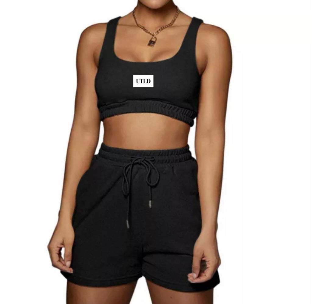 Women Fleece Shorts & Bra Top image 1