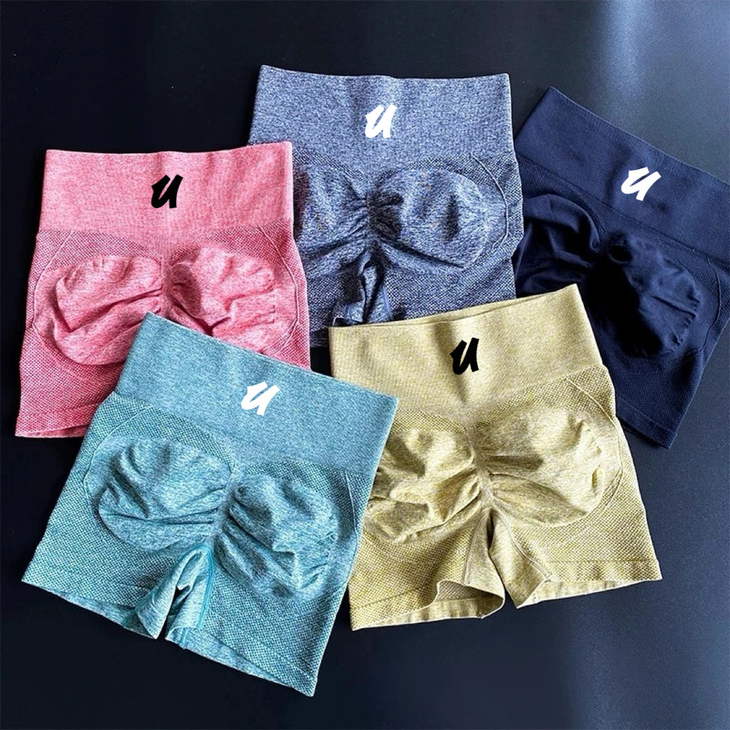 Women Elastic Gym Sports Shorts image 0