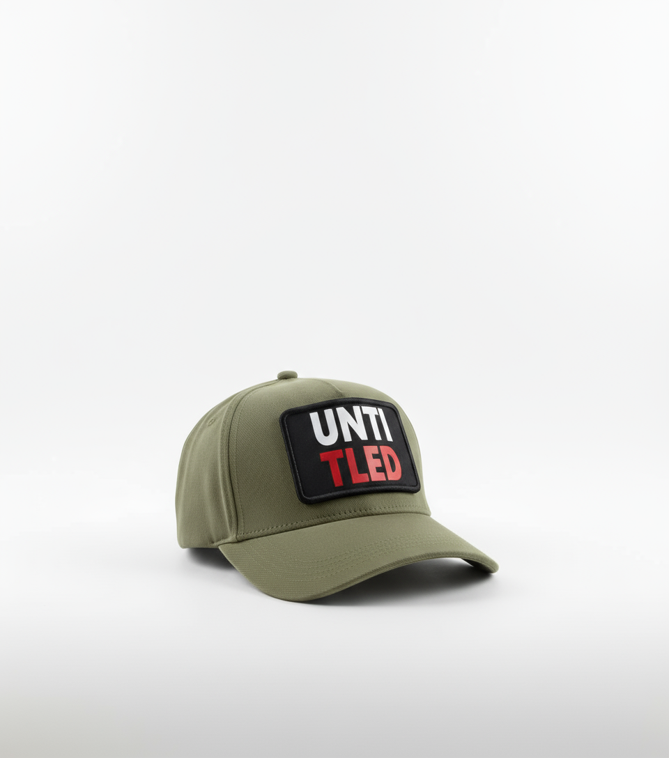 Khaki Green Patch 5 Panel Cap image 0