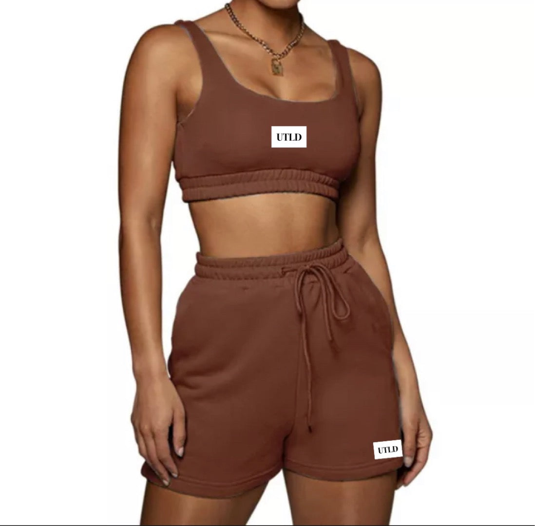 Women Fleece Shorts & Bra Top image 0