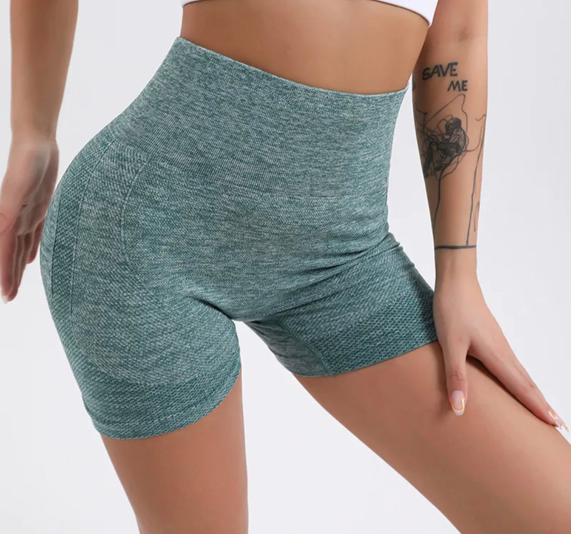 Women Elastic Gym Sports Shorts image 8
