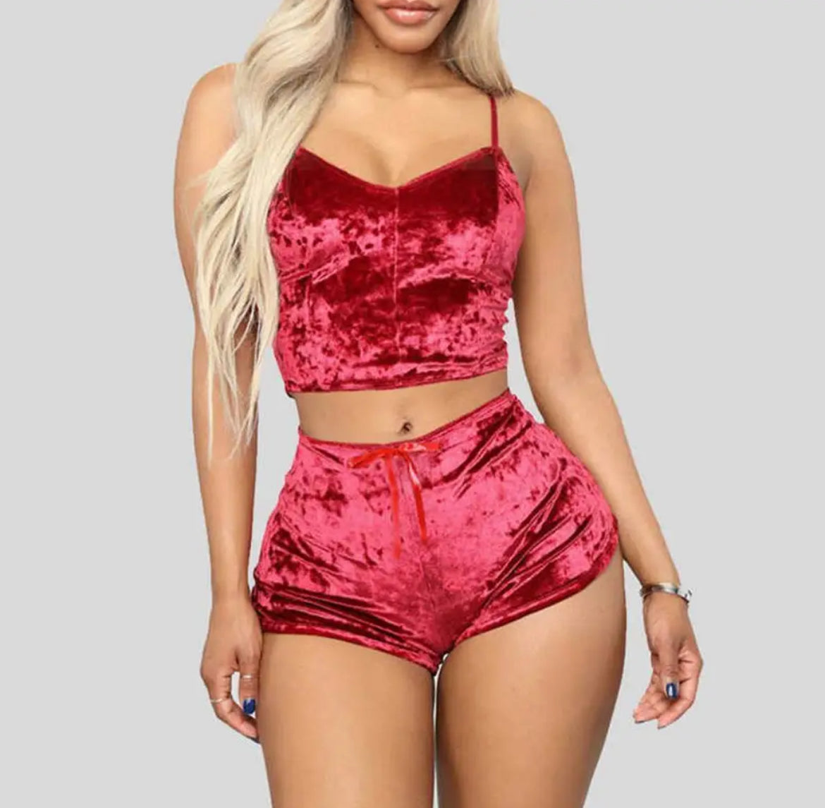Velour Shorts Set 2pc image 0