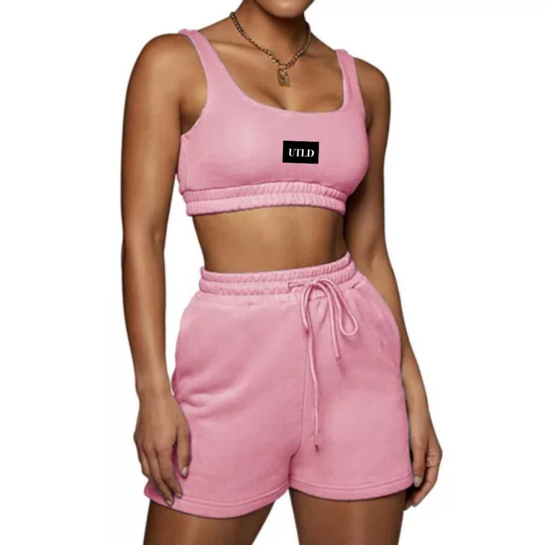 Women Fleece Shorts & Bra Top image 3