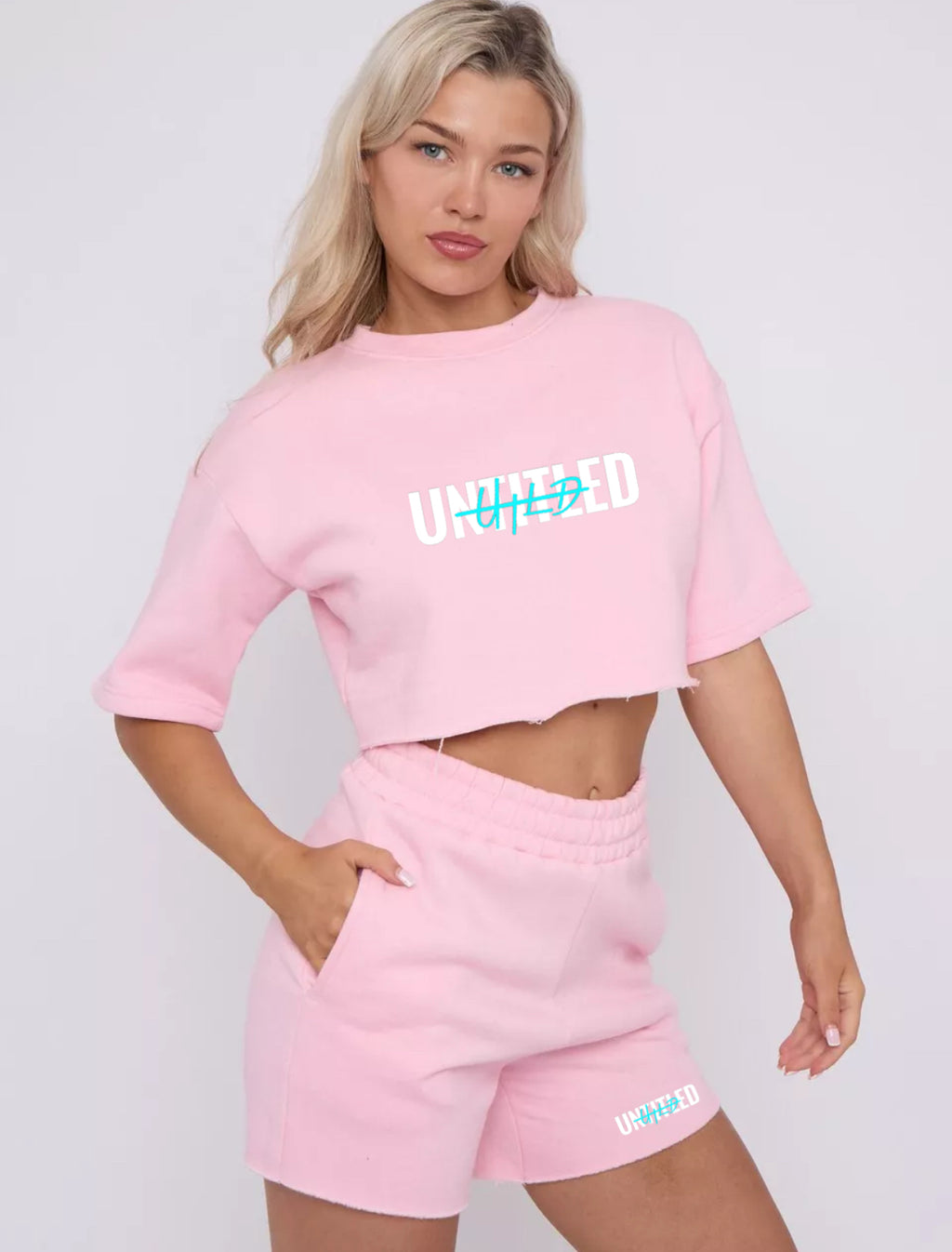 Fresh ( Pink ) Untitled Womens Shorts Set image 0