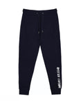 Navy Leg Print Joggers image 0