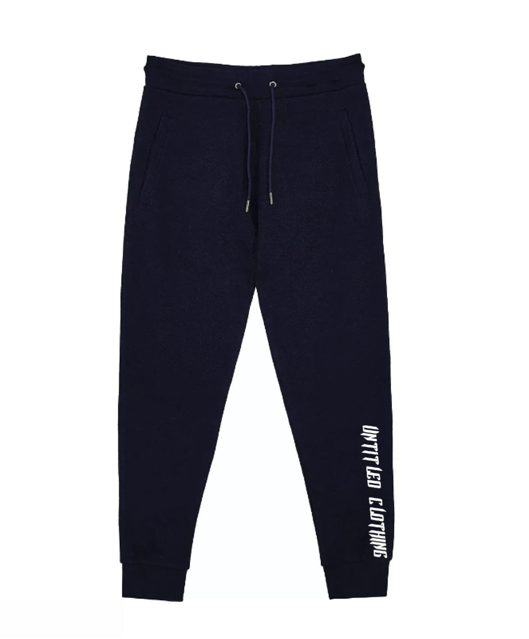 Navy Leg Print Joggers image 0