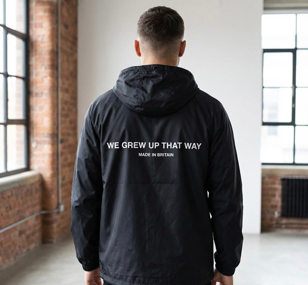 We Grew Up That Way Windbreaker Jacket ( Black )