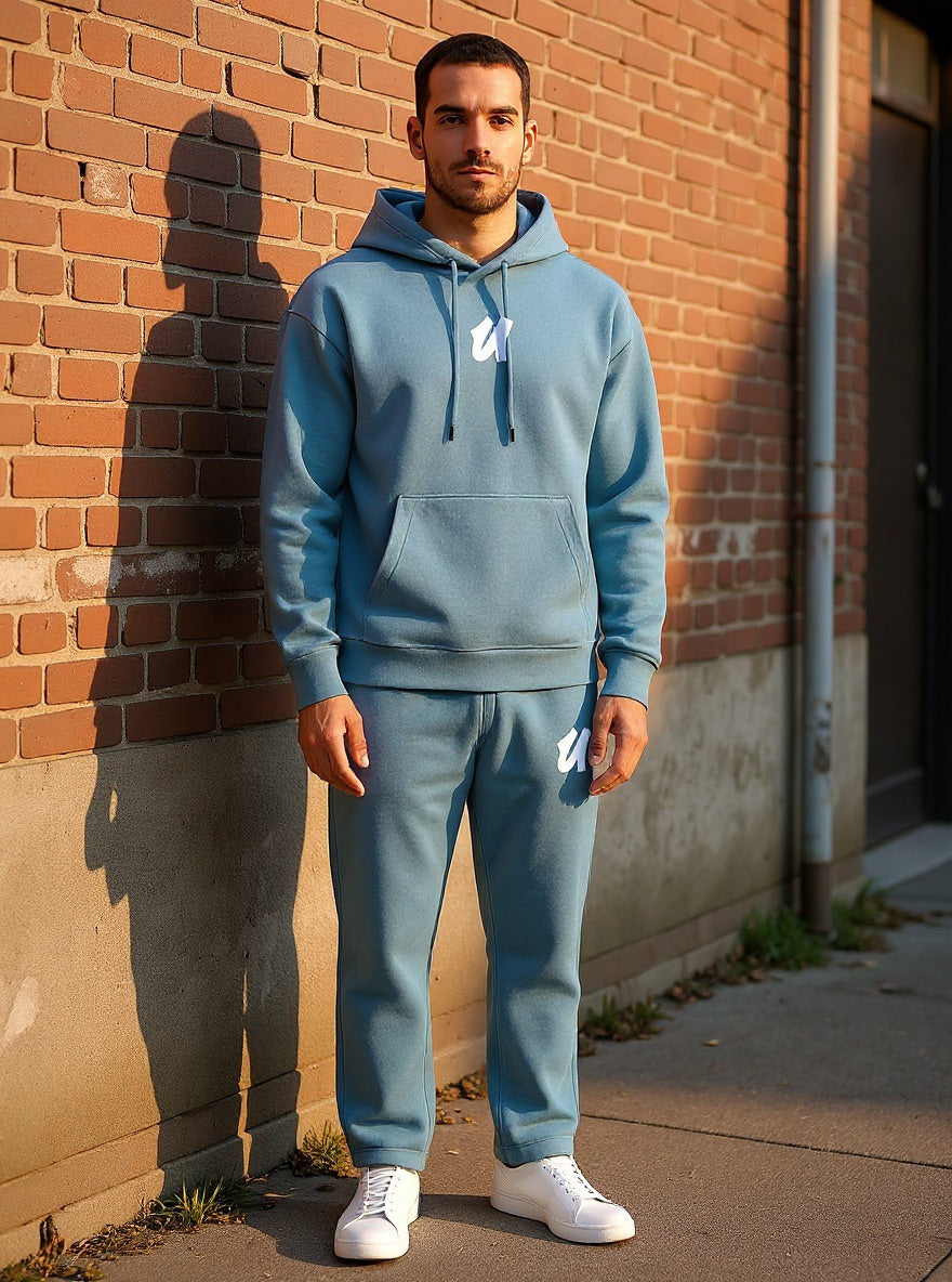 Embroidered Unisex Fleece U Tracksuit Straight Leg Men image 0