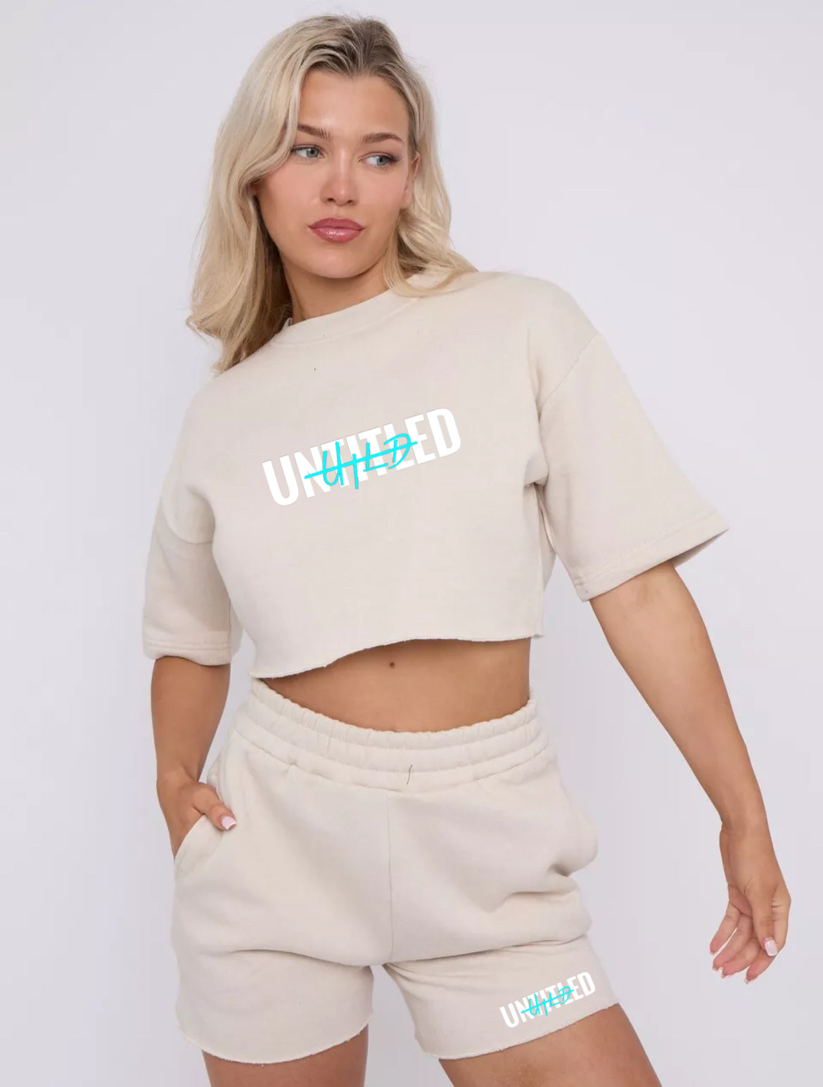 Fresh ( Beige ) Untitled Womens Shorts Set image 1