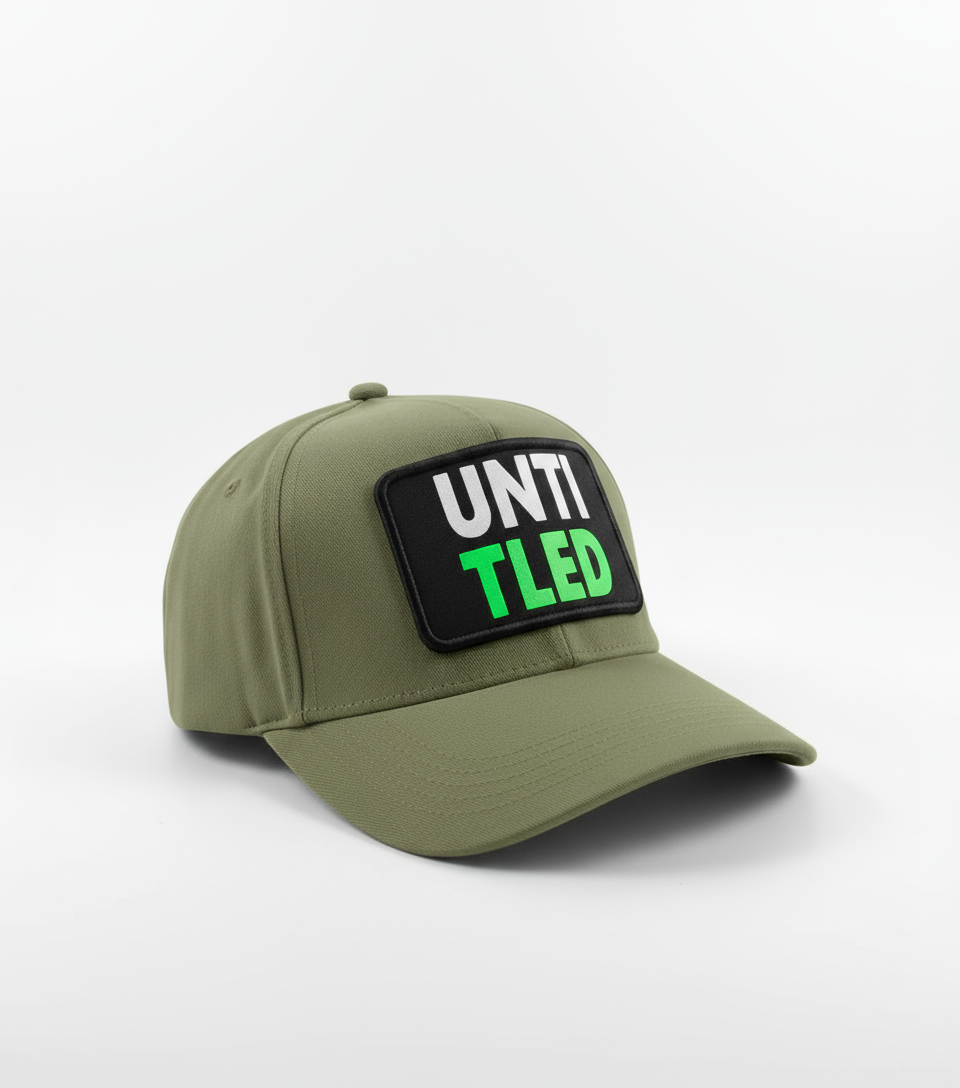 Khaki Green Patch 5 Panel Cap image 2