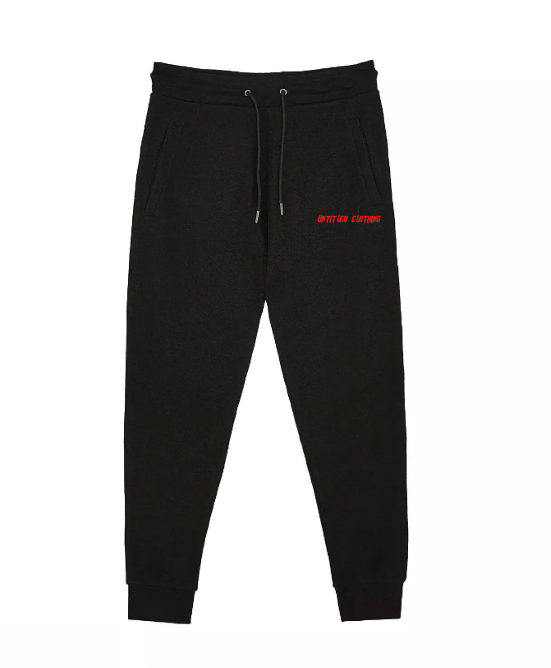 Black Pocket Print Joggers image 1