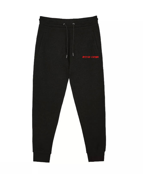 Black Pocket Print Joggers image 1