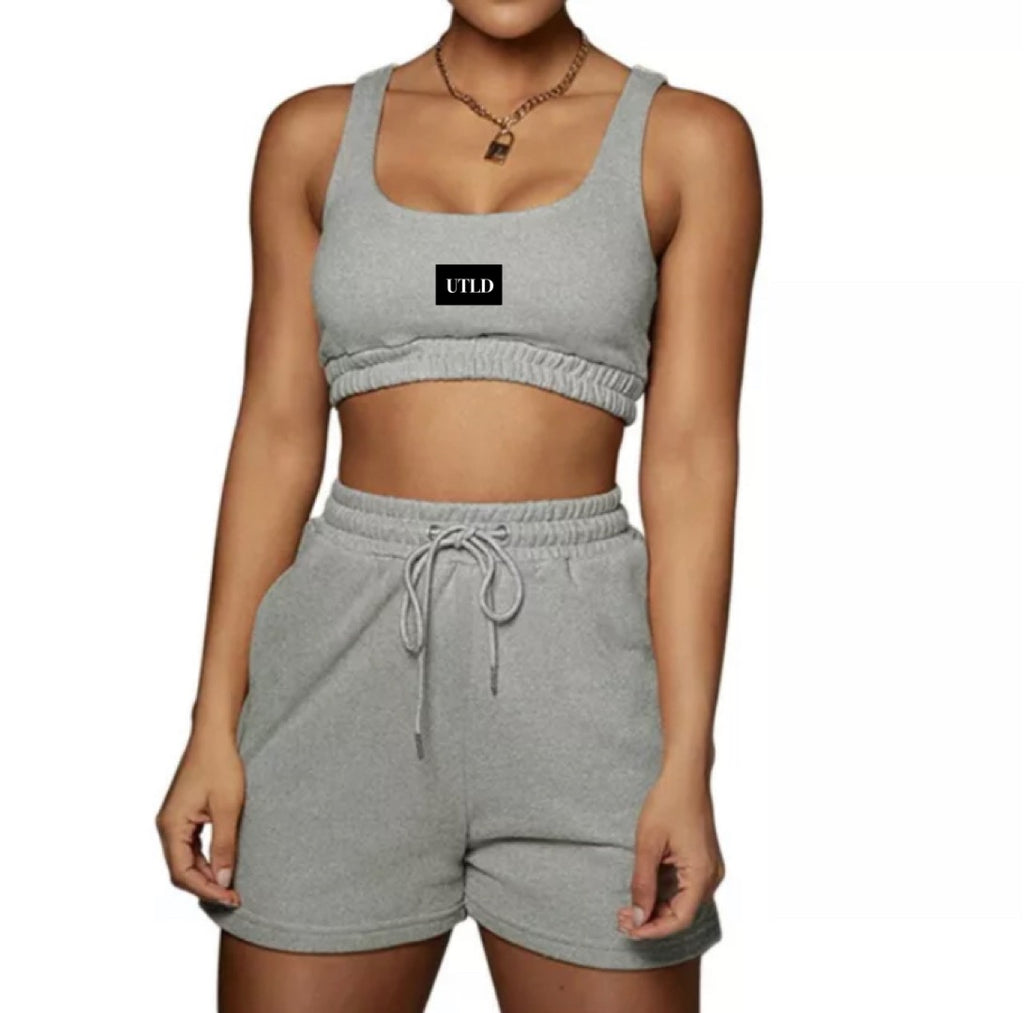 Women Fleece Shorts & Bra Top image 2