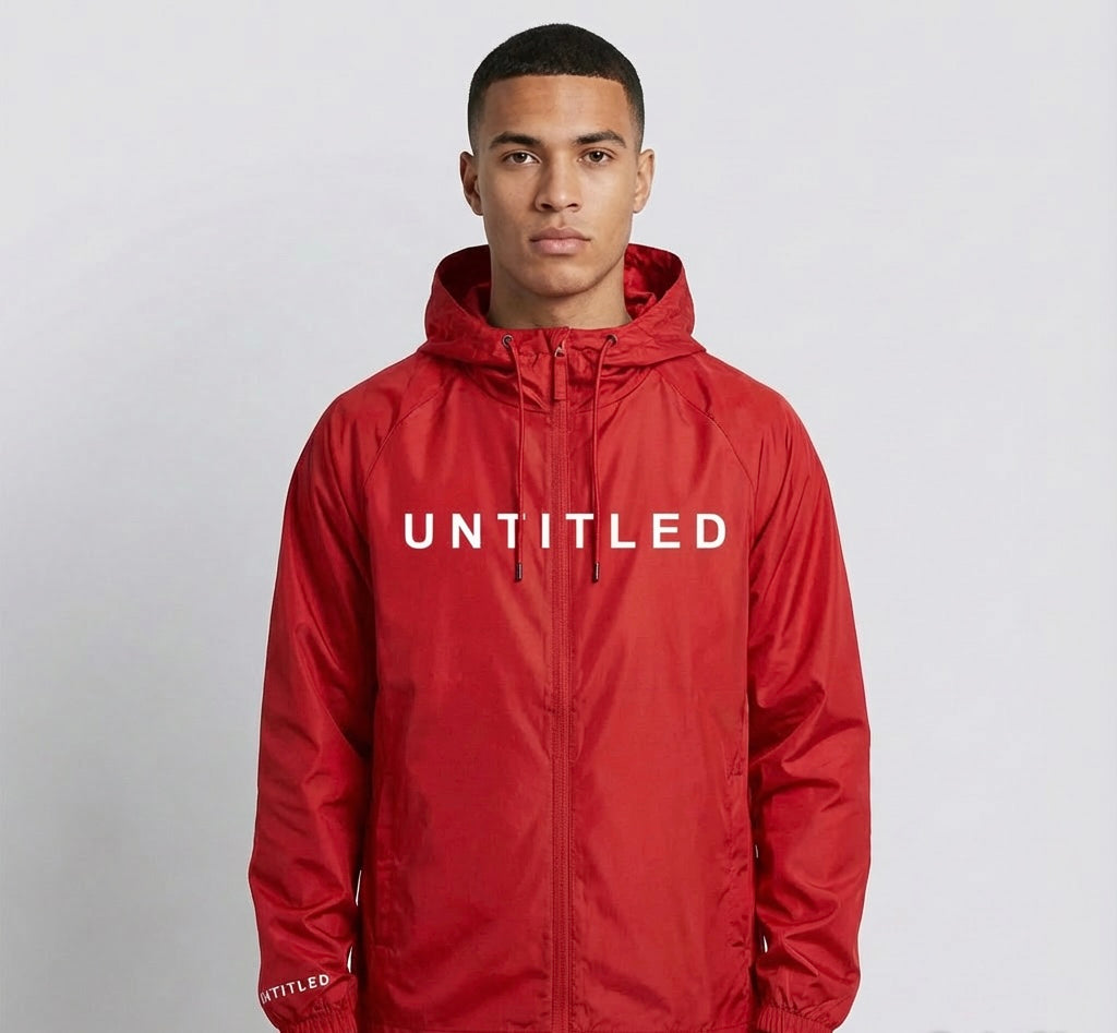 We Grew Up That Way Windbreaker Jacket ( Red )