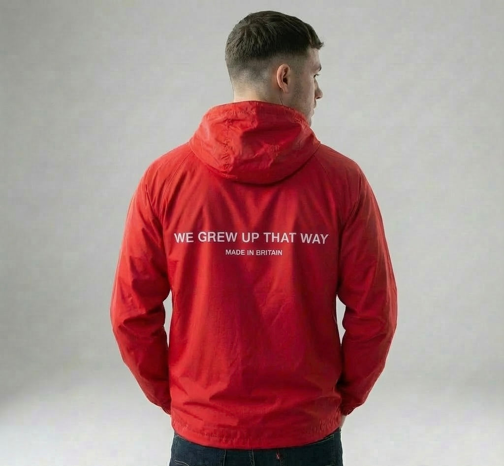 We Grew Up That Way Windbreaker Jacket ( Red )