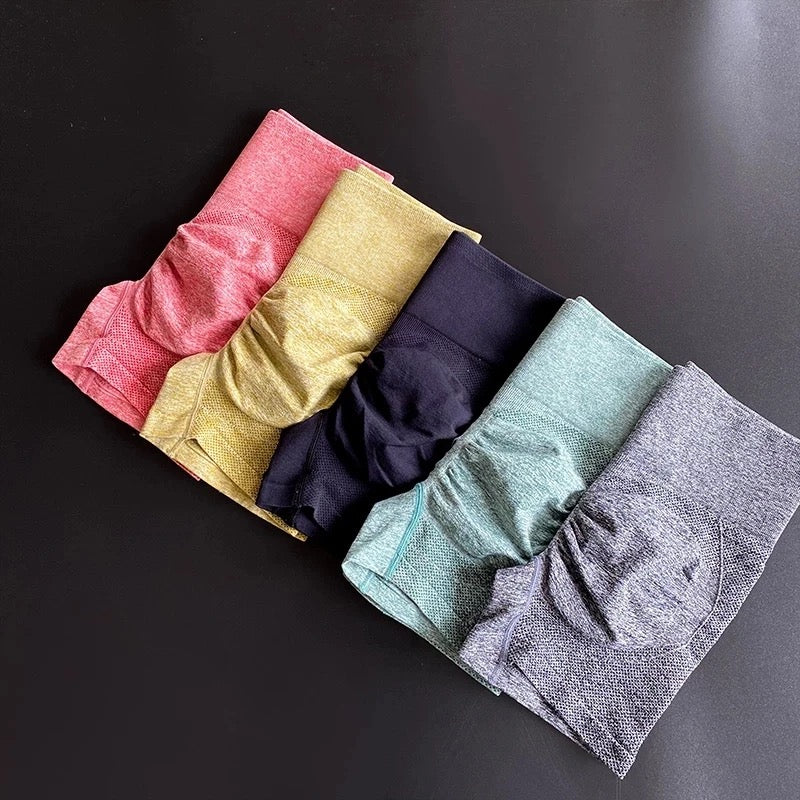 Women Elastic Gym Sports Shorts image 5
