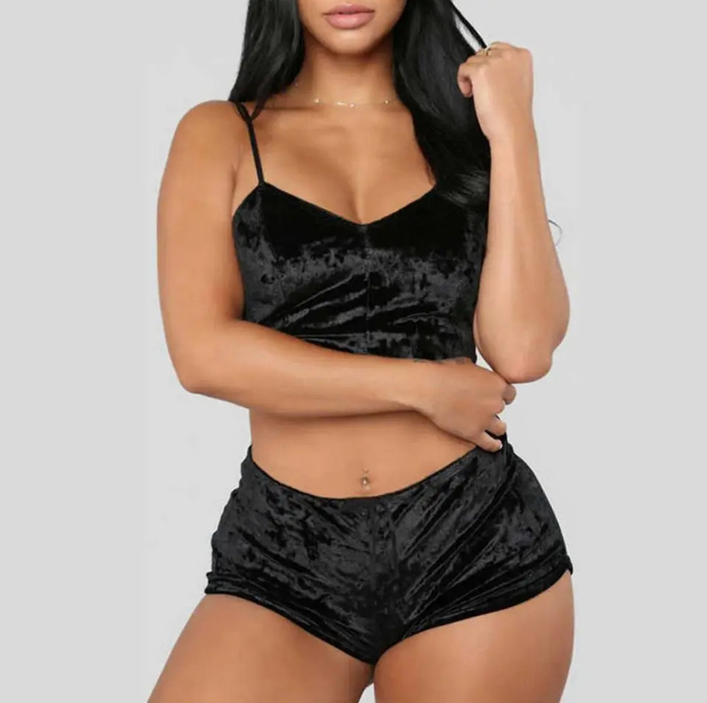 Velour Shorts Set 2pc image 2